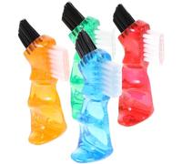 HEATSHAKING Spazzolino per Protesi Dentarie 4 Pezzi, Mini in Plastico, Sicuro e Comodo la Pulizia Quotidiana della Dentiera