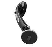 HEATSHAKING Supporto Cellulare per Auto Ventosa Regolabile Angolo in Abs e Silicone Nero, Supporto Telefonino Antiscivolo per Cruscotto e Parabrezza
