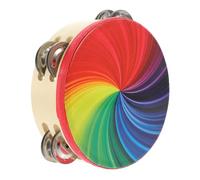 HEATSHAKING Tamburello Musicale Con Motivo Arcobaleno Campana Portatile in Strumento Percussione Educativo Per Ragazzo Ragazza Ragazza e Adulti