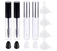 HEATSHAKING Tubi Vuoti Colore Casuale per Mascara e Eyeliner Set 12 Pezzi 10ml Imbuto in Plastica Kit Accessori Make Up per Viaggio e Uso Professionale