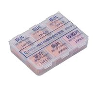 Heatsink Kit, 50 pcs Copper Pad 10 pcs Silicone and Pad Storage Box, Low Profile Thermal Plate Pure Copper Cooler for Laptop GPU VGA VRAM RAM IC Chip