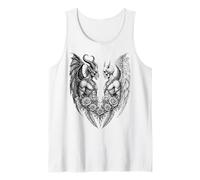 Heaven And Hell Demon Angel Skull Gothic Tattoo Canotta
