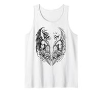 Heaven And Hell Demon Angel Skull Gothic Tattoo Canotta