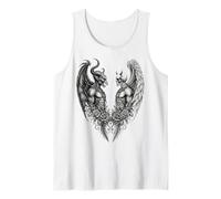 Heaven And Hell Demon Angel Skull Gothic Tattoo Canotta