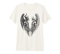 Heaven And Hell Demon Angel Skull Gothic Tattoo Maglietta Premium