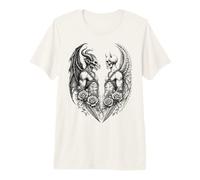 Heaven And Hell Demon Angel Skull Gothic Tattoo Maglietta Premium