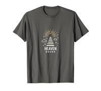Heaven Bound: Inspiring Spiritual Journey Graphic, Gesù Maglietta, Uomo, Asfalto, L