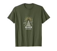Heaven Bound: Inspiring Spiritual Journey Graphic, Gesù Maglietta, Uomo, Oliva, M