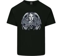 Heaven & Hell Angel Teschio Giorno Dei Morti T-Shirt Ragazzi Ragazze