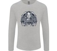 Heaven & Hell Angel Teschio Giorno Dei Morti Uomo Maniche