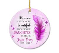 Heaven Is Beautiful Because Dau-Ghter Decorazioni Natalizie Da Appendere Unico Decorazione Natalizia Carino Pendenti Natalizi Per Vacanza Finestra Auto Interno