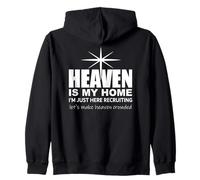Heaven is My Home Christian Make Heaven Crowded Jesus Faith Felpa con Cappuccio