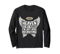 Heaven Is My Home I'm Just Here Reclutamento Christian Divertente Maglia a Manica