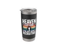 Heaven Is My Home I'm Just Here Recruiting Bicchiere termico in acciaio inox doppia parete