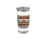 Heaven Is My Home I'm Just Here Recruiting Bicchiere termico in acciaio inox doppia parete
