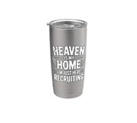 Heaven Is My Home I'm Just Here Recruiting Bicchiere termico in acciaio inox doppia parete