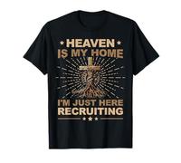 Heaven Is My Home Just Here Reclutamento Christian Uomo Donna Maglietta