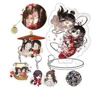 Heaven Official Blessing - Set di segnalibri Hua Cheng Xie Lian in acrilico, decorazione anime, portachiavi, accessori cosplay, spille con adesivi, 16 pezzi