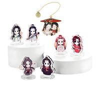 Heaven Official's Blessing Grandmaster of Demonic Cultivation Simpatiche figure in acrilico decorazione Xie Lian Hua Cheng Keychians Tian Guan Ci Fu Segnalibro per uomini donne fan 7 pezzi