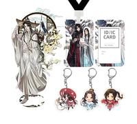 Heaven Official's Blessing Xie Lian, statuine in acrilico, decorazione Hua Cheng Keychians Tian Guan Ci Fu porta badge per uomini donne fan 5 pezzi