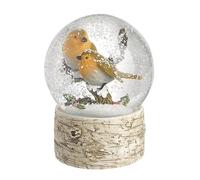 Heaven Sends 10 centimetri festivo neve globo due pettirossi