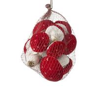 Heaven Sends Decorazione autunnale a fungo rosso in velluto, con motivo a pois, 10 x 8 cm, tema Halloween