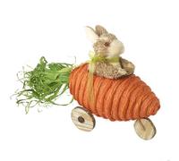 Heaven Sends Decorazione pasquale mobile a forma di coniglio con setole in carota