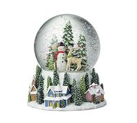 Heaven Sends, Palla di neve con carillon, motivo natalizio con paesaggio e pupazzo di neve, 12 x 16 cm