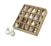 Heaven Sends Set di 20 mini palline di vetro rosa e bianche, 2 cm