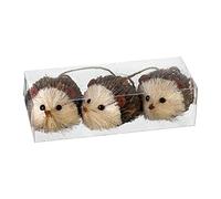 Heaven Sends - Set di 3 decorazioni per albero di Natale con setole di riccio (5 cm)