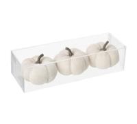 Heaven Sends Set di 3 zucche in velluto bianco