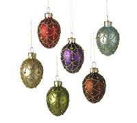 Heaven Sends - Set di 6 decorazioni per albero di Natale a forma di uovo di vetro