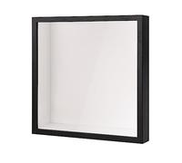 heavenlife Cornice 3D Profonda per Oggetti, 3D Ombra Profonda Box, Cornice Portafoto 3D con Foglio Acrilico Trasparente, Cornice Contenitore per Medaglia Souvenir Regali Fiore (Nero 27x27cm)