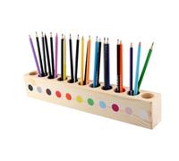 heavenlife Portamatite in Legno, 41x5x7cm Portapenne in Bambù con 11 Scomparti, Portapenne da Scrivania per Scuola Uffici, Porta Penne per Bambini Matite Colorate