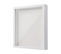 Heavenlife - Scatola per ombre 3D, profondità 27 x 22 cm, per tavolo e parete, cornice in legno 3D, per biglietti, medaglie, fiori, cimeli artigianali (bianco, 3 cm)