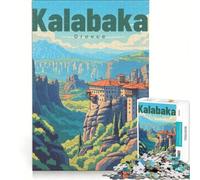 Heavenly Peaks of Meteora Puzzle da 1000 pezzi | 38x52cm Attività ludiche pratiche e divertenti da fare a casa ideali come regalo per amici e familiari.