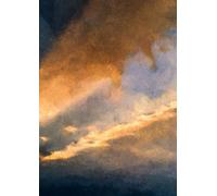 Heavenly Sun Rays Serene Sky watercolour - Graph Journal - A4 0.5 cm (0.196 inch) Diced Paper, 120 Pages: Peaceful Writing notebook for Reflection, Inspiration, Gratitude, and Everyday Notes