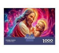 Heavenly Vision 1000 Pezzi Mary Jesus Cartolina Premium Set Di Puzzle Sfida Del Gioco Educativo Presente Divertente Pacchetto Valore Decorazione Murale 38x26cm/1000pcs