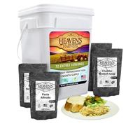 Heaven's Harvest Rifornimento alimentare di emergenza (72 porzioni d'ingresso) - Kit di cibo di sopravvivenza liofilizzato al 100% reale con una durata di conservazione di 25 anni. Alimento non