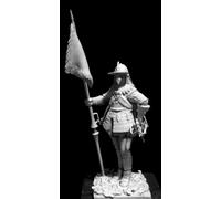 heavy cavalry cornet soldier 54mm metal kit english civil war