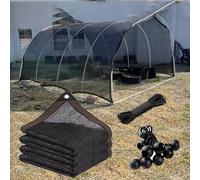 Heavy Du 7 x 20 FT Mesh Tarp con Occhielli Reced Nero E Net per Giardino Esterno Fienile e Piante Proteggere Mesh e Copertura