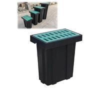 Heavy-Du - Bacino con griglia e cestino per un efficiente drenaggio da cortile, ideale per pluviali, lns e vialetti