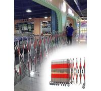 Heavy-Du - Cancello pieghevole Securi Ber per centri commerciali, recinto retrattile di controllo della folla su ruote, vialetto portatile Ber (1,2 m x 8,0 m) - Evento sicuro Ma...