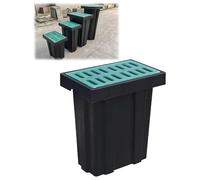 Heavy Du Catch bacino con griglia e cestino - ideale per giardino Draina, Downspout, Ln, vialetto - soluzione per acqua per aree esterne