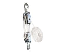 Heavy Du Pulley System - Sollevatore manuale in acciaio con corda per sollevamento e traino efficienti blocco ruota pesante Du & soluzioni per affrontare