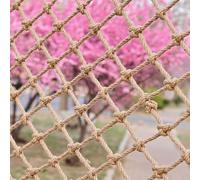 Heavy Du - Rete in corda di canapa, sicura per arrampicata e parco giochi, protegge per uso interno/esterno, decorazione per giardino/balcone, dimensioni 2 x 2, colore naturale