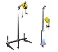 Heavy-Du - Sollevatore manuale per condizionatore d'aria, 544 kg, con supporto pieghevole per una facile installazione all'aperto e montaggio a C, portatile