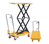 Heavy Du - Tavolo elevatore idraulico a doppia forbice con ruote, carrello di sollevamento manuale per moto da cross e moto, capacità 200 kg, design facile e portatile