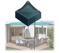 Heavy-Du - Telo di copertura per recinzione, con occhielli, protezione solare, per patio esterno e protezione delle piante, 7,9 x 8,8 m, colore: verde scuro