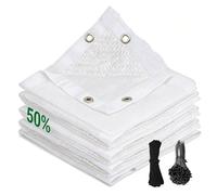 Heavy-Du - Telo di copertura per recinzione da giardino con occhielli 50% e rete, per serra, patio e protezione delle piante, 3 x 7 m, traspirante